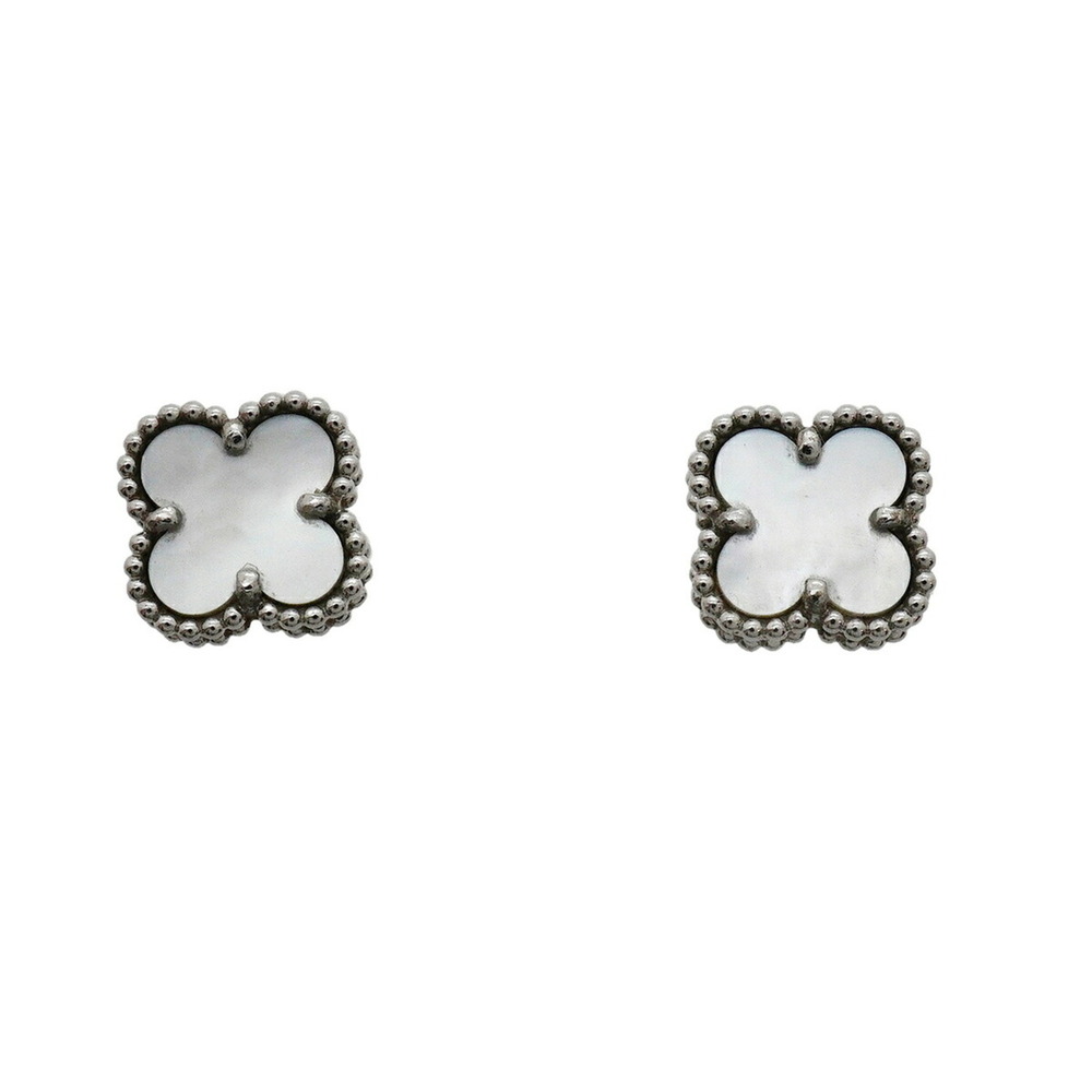 VAN CLEEF & ARPELS 18k Silver Pearl Earrings